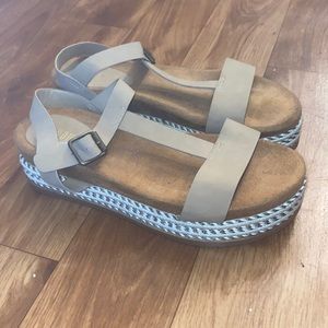 Never worn platform sandals